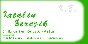 katalin berczik business card